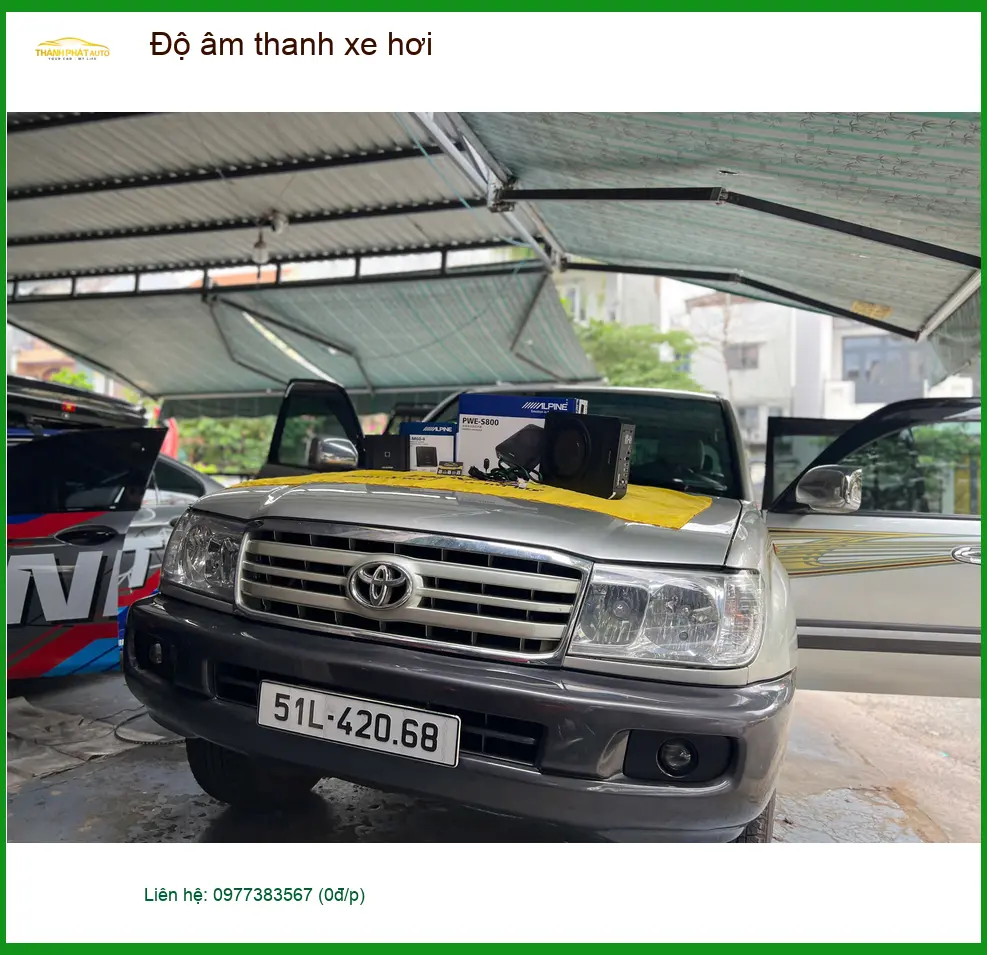 Chú Cường độ âm thanh xe hơi Toyota Camry tại Quận 2 vì loa zin đã rè ảnh thực tế 2