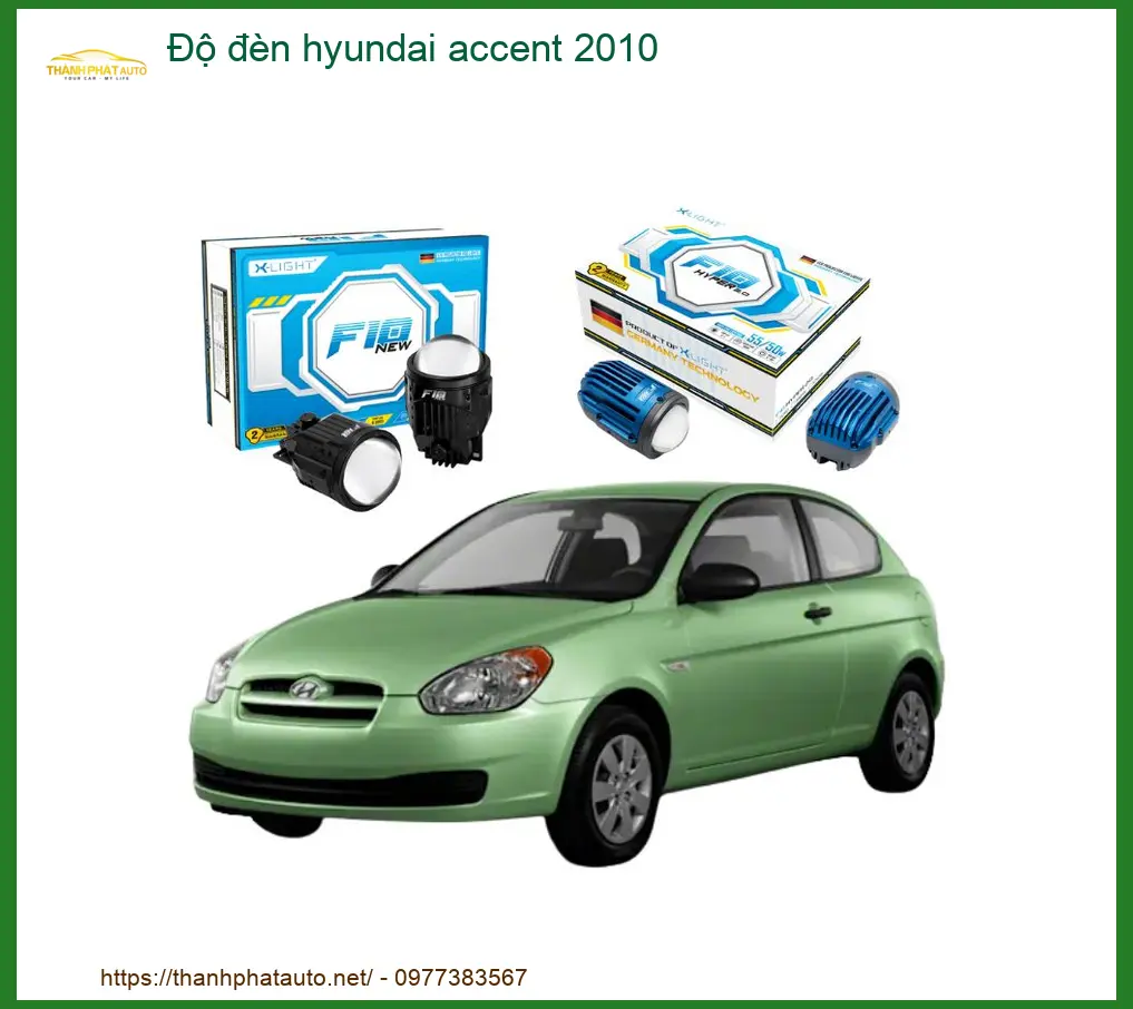 Độ đèn Bi LED Hyundai Accent 2010 - Địa Chỉ Lắp Đặt Uy Tín TPHCM