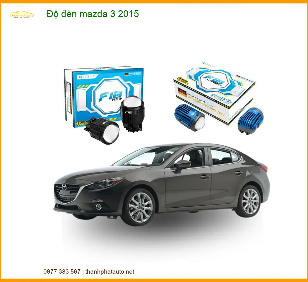 Độ Đèn Bi LED Laser Mazda 3 2015 - Địa Chỉ Gắn Chính Hãng Giá Tốt TPHCM