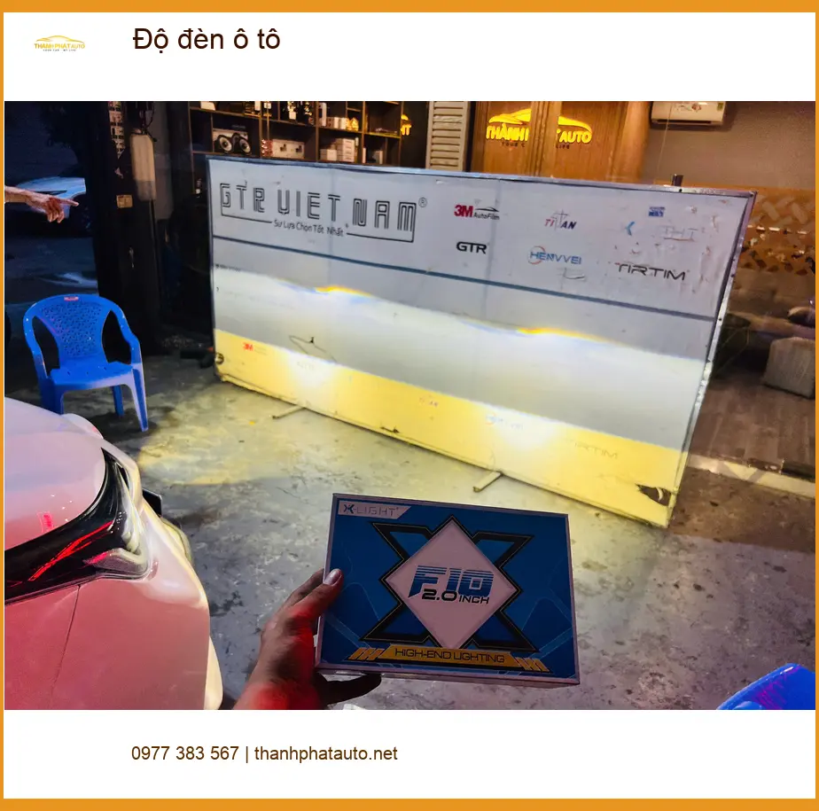 Anh Quang độ đèn ô tô cho Hyundai Creta tại Thủ Đức để cải thiện tầm nhìn ban đêm ảnh thực tế 3