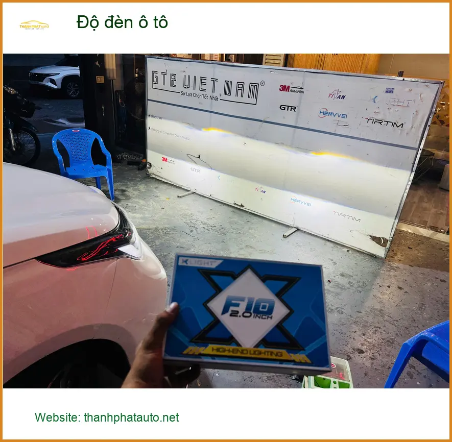 Anh Quang độ đèn ô tô cho Hyundai Creta tại Thủ Đức để cải thiện tầm nhìn ban đêm ảnh thực tế 4