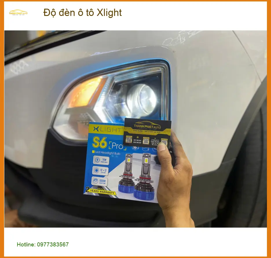 Anh Khôi độ đèn ô tô Xlight cho Hyundai Accent tại Quận 9 để cải thiện tầm nhìn ban đêm