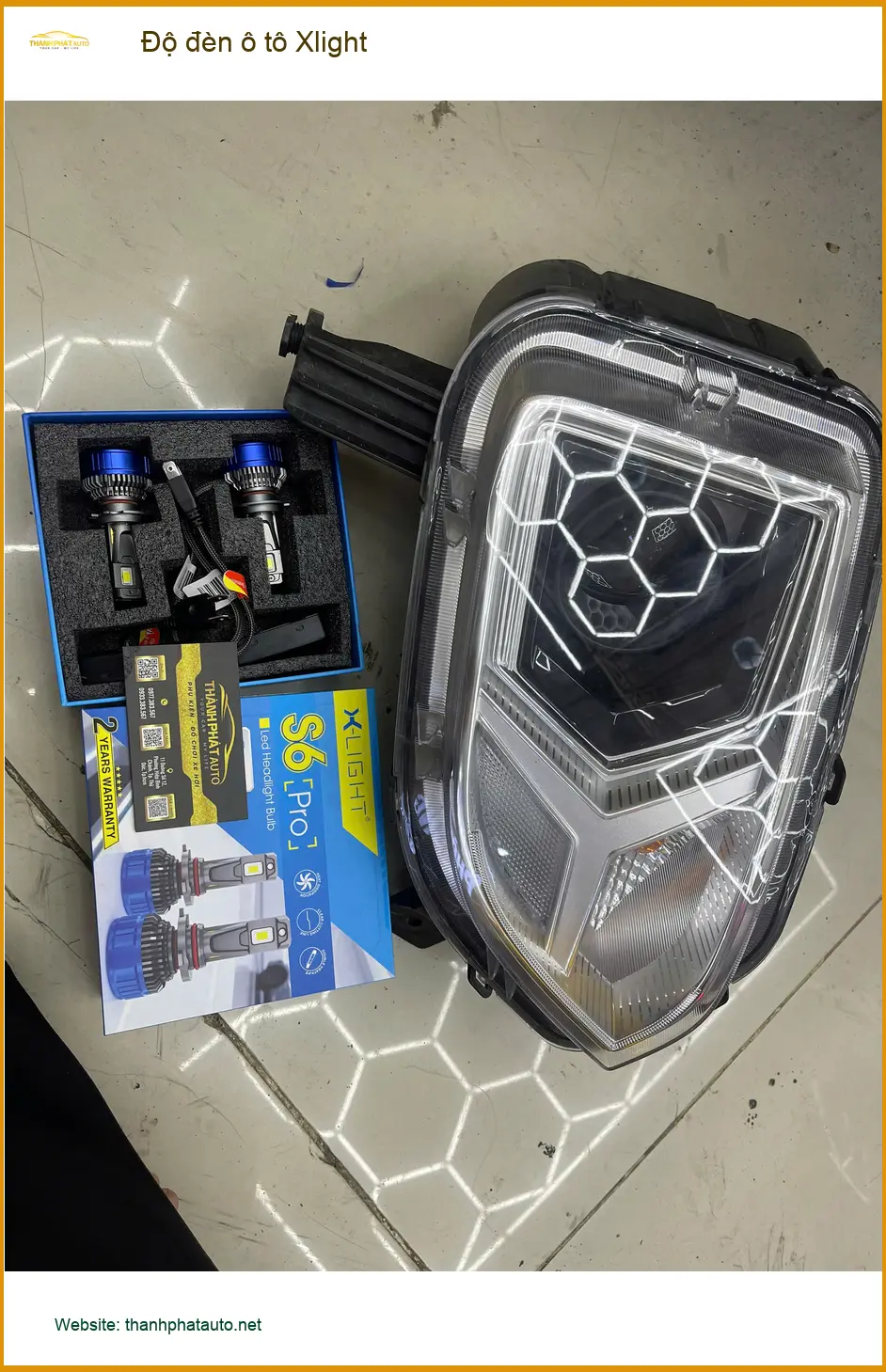 Anh Khôi độ đèn ô tô Xlight cho Hyundai Accent tại Quận 9 để cải thiện tầm nhìn ban đêm ảnh thực tế 3