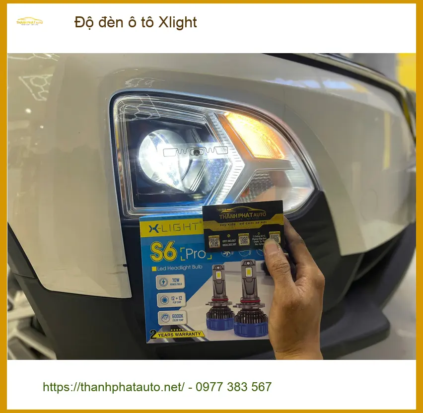 Chị Thảo độ đèn Xlight cho Hyundai Creta tại Hóc Môn để đi đêm an toàn hơn