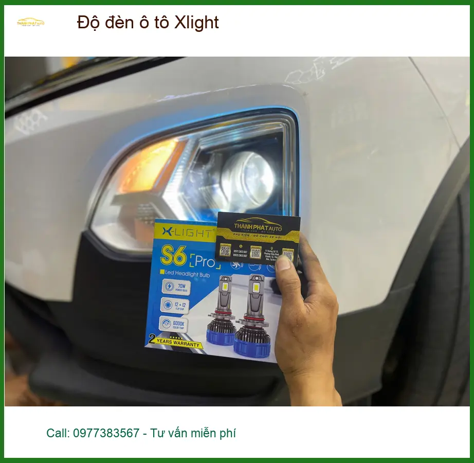 Chị Thảo độ đèn Xlight cho Hyundai Creta tại Hóc Môn để đi đêm an toàn hơn ảnh thực tế 3