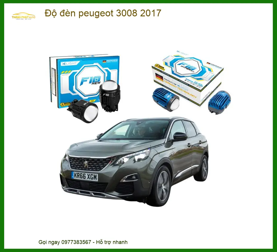 Dịch Vụ Độ Đèn Xe Peugeot 3008 2017 - Trung Tâm Lắp Đặt Chính Hãng TPHCM