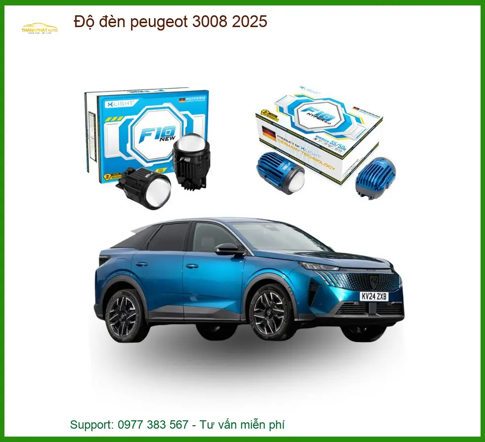 Độ đèn Peugeot 3008 2025 - Trung Tâm Lắp Đặt Uy Tín, Giá Tốt TPHCM
