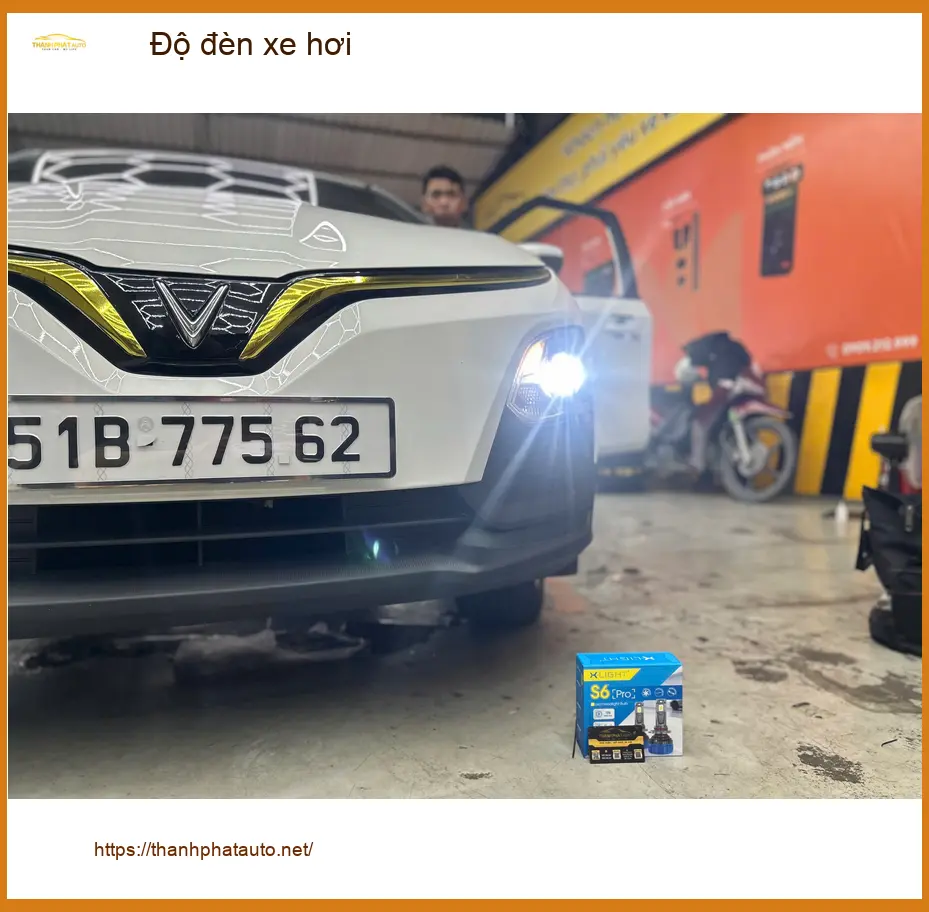 Anh Bách độ đèn xe hơi Honda CRV tại Quận Tân Bình vì đèn zin quá yếu khi đi đêm ảnh thực tế 2