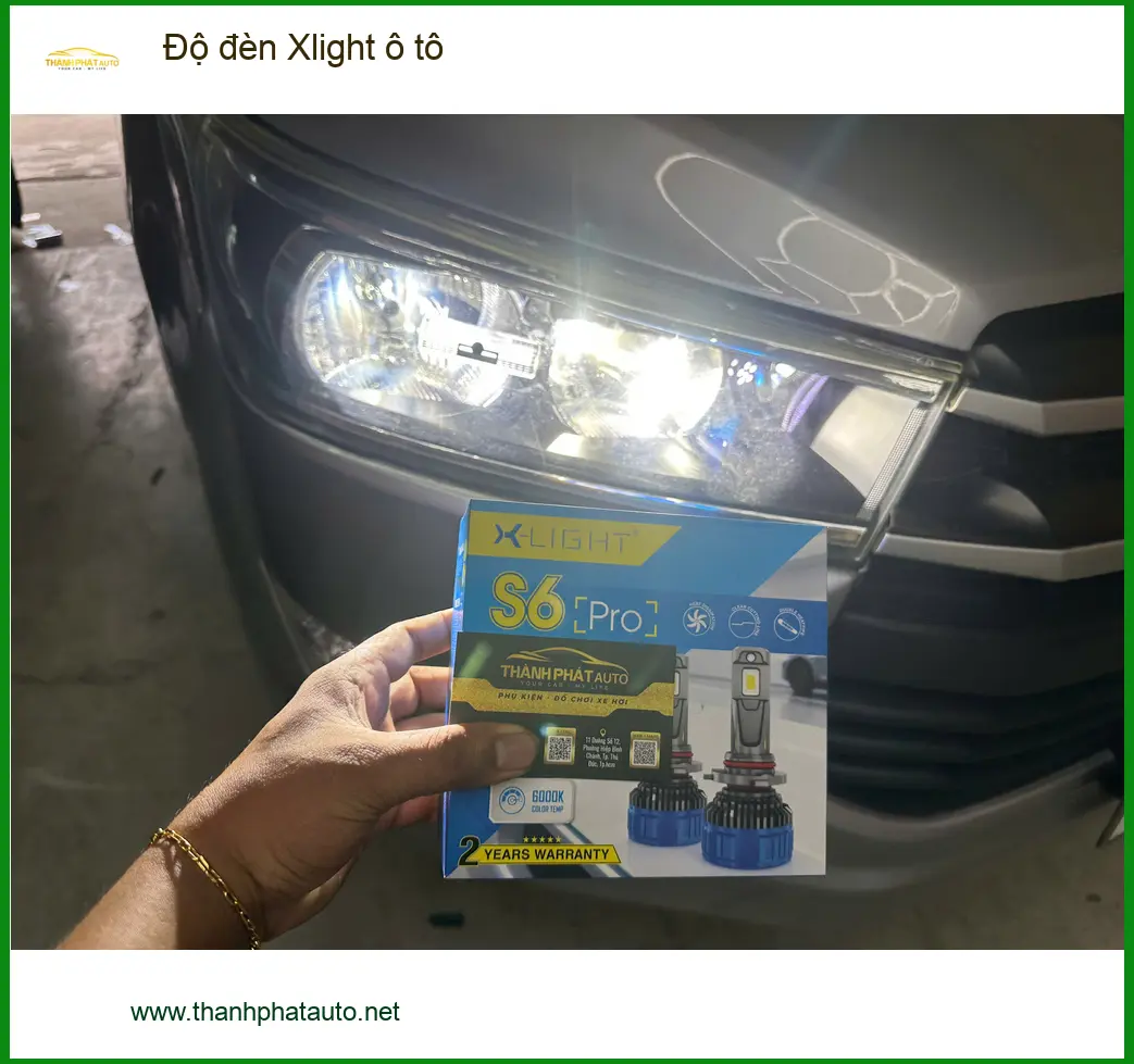 Anh Khang độ đèn Xlight ô tô cho Hyundai Accent Quận 1 để cải thiện tầm nhìn ban đêm ảnh thực tế 2