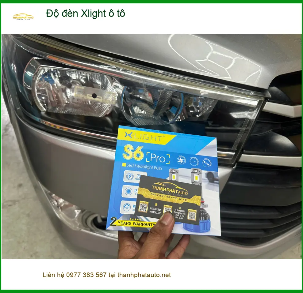Anh Khang độ đèn Xlight ô tô cho Hyundai Accent Quận 1 để cải thiện tầm nhìn ban đêm ảnh thực tế 3