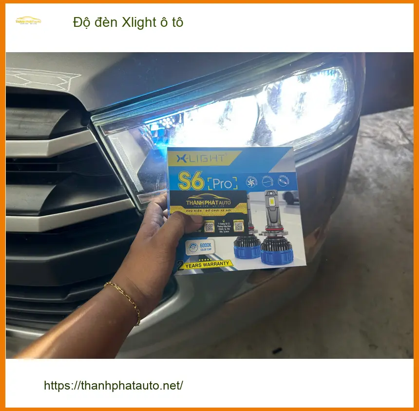 Anh Quý nâng cấp đèn Xlight ô tô cho Hyundai Santa Fe tại Quận 9 vì đèn zin quá yếu