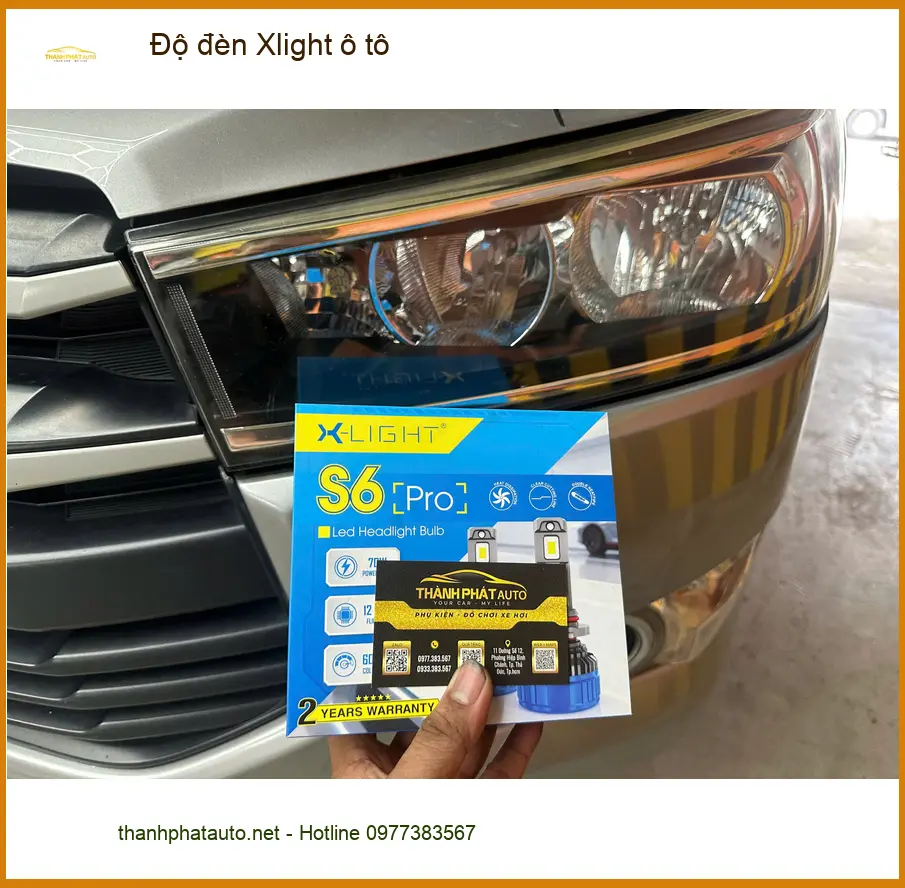 Chị Thảo độ đèn Xlight ô tô cho Hyundai Creta vì đèn zin tối ở Thủ Đức ảnh thực tế 2