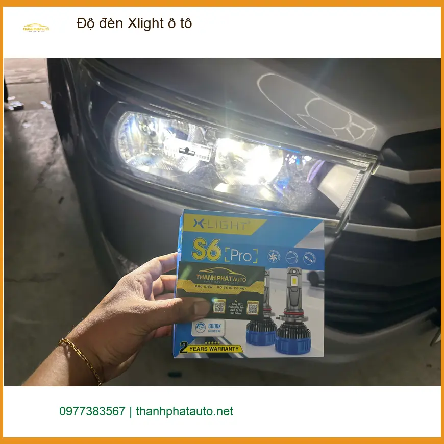 Chị Thảo độ đèn Xlight ô tô cho Hyundai Creta vì đèn zin tối ở Thủ Đức ảnh thực tế 3