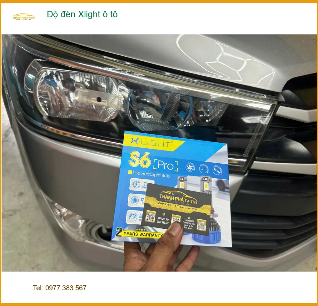 Chú Minh độ đèn Xlight ô tô cho Hyundai Santa Fe tại Hóc Môn vì đèn zin tối ảnh thực tế 4