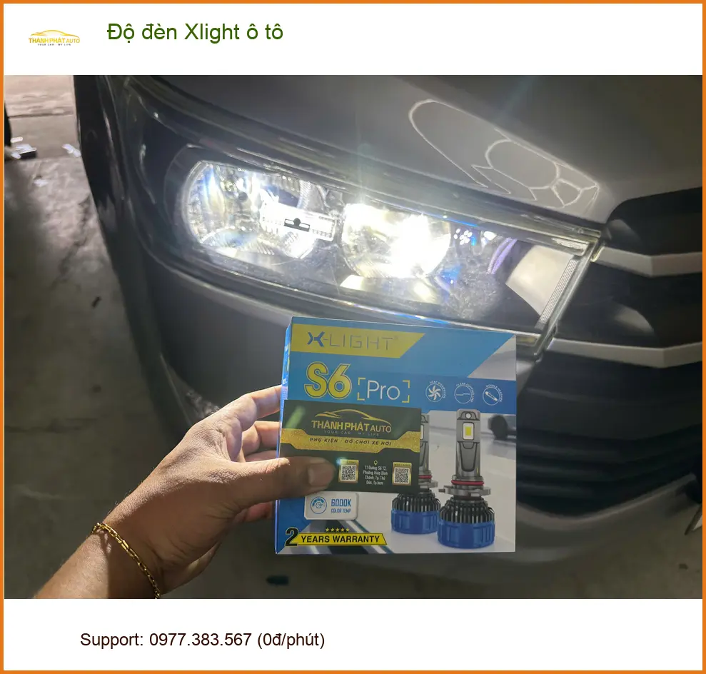Chú Tùng độ đèn Xlight cho Hyundai Accent tại Quận Bình Tân vì đèn zin yếu