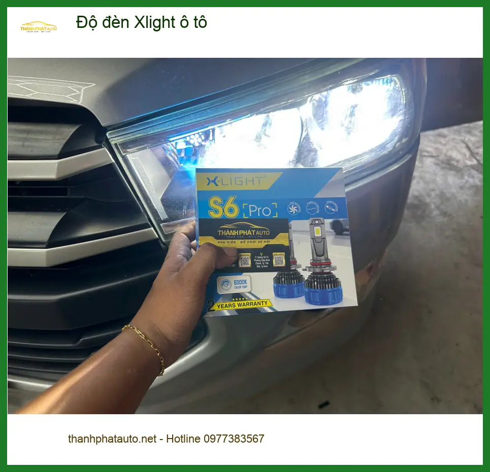 Chú Tùng độ đèn Xlight cho Hyundai Accent tại Quận Bình Tân vì đèn zin yếu ảnh thực tế 2
