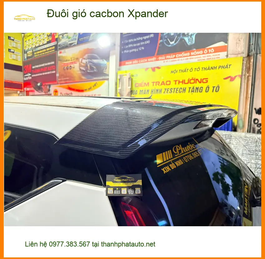 Anh Khải gắn đuôi gió cacbon Xpander tại Quận Thủ Đức để xe trông thể thao hơn ảnh thực tế 2