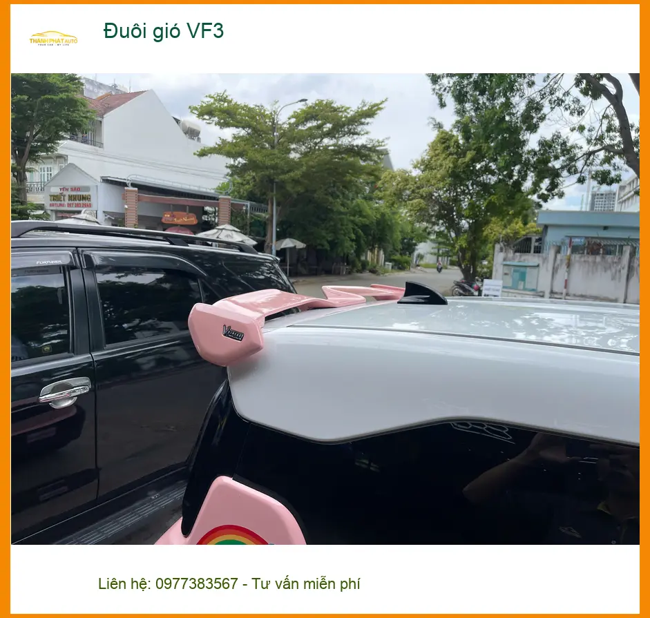 Anh Minh lắp Đuôi gió VF3 tại Quận Tân Phú để xe trông cá tính hơn