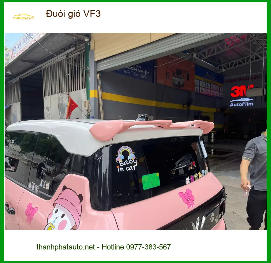 Anh Minh lắp Đuôi gió VF3 tại Quận Tân Phú để xe trông cá tính hơn ảnh thực tế 3