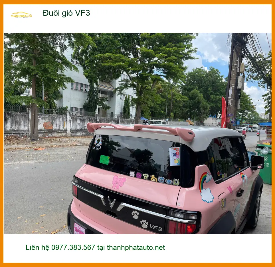 Cửa hàng lắp đuôi gió VF3 uy tín tại Quận Gò Vấp cho anh Mạnh muốn xe thể thao hơn ảnh thực tế 2
