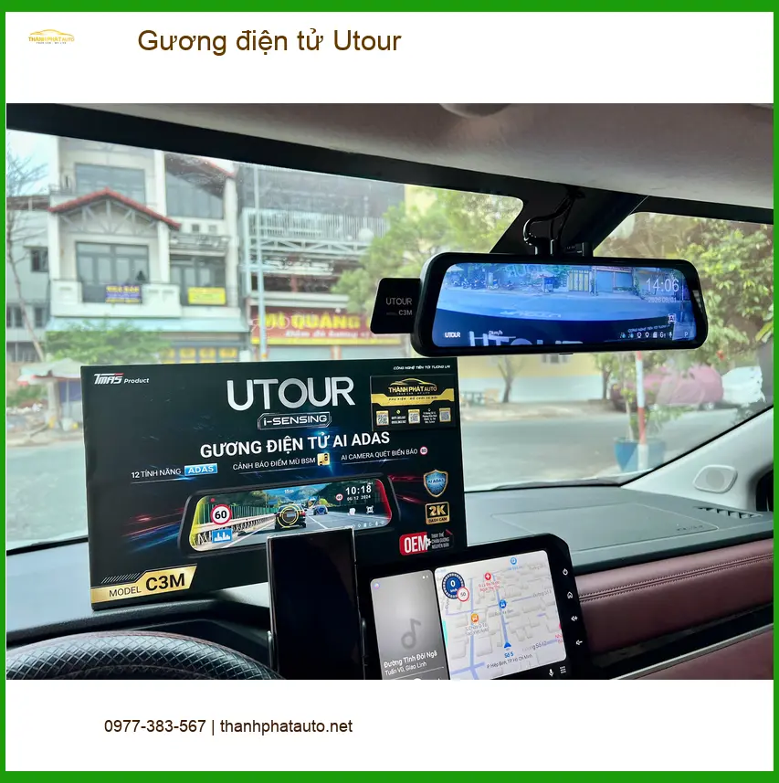 Anh Khôi lắp Gương điện tử Utour cho VinFast Lux A2.0 tại Hóc Môn cần tầm nhìn rộng ảnh thực tế 2