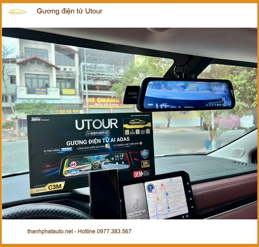 Cô Lan Anh lắp Gương điện tử Utour cho Mazda CX-5 tại Quận Tân Bình, cần nâng cấp ảnh thực tế 3