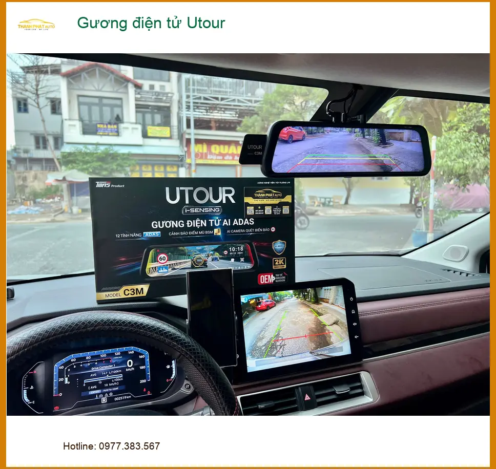 Cô Lan Anh lắp Gương điện tử Utour cho Mazda CX-5 tại Quận Tân Bình, cần nâng cấp ảnh thực tế 5