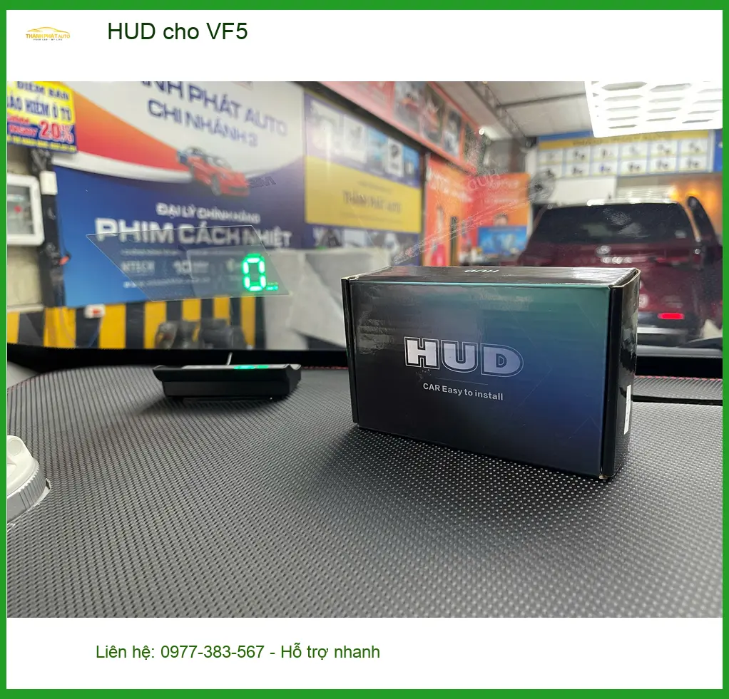 Anh Quý lắp HUD cho VinFast VF5 tại Quận Tân Phú để lái xe an toàn hơn khi đi đường ảnh thực tế 4