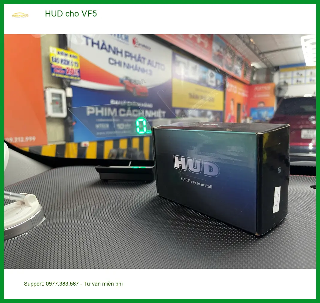 Anh Khải lắp HUD cho VinFast VF5 tại Quận 5 để lái xe an toàn và hiện đại hơn ảnh thực tế 3