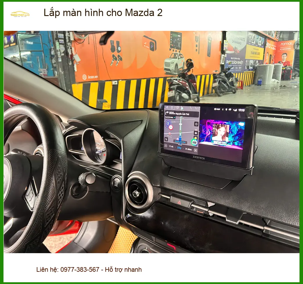 Anh Khang lắp màn hình cho Mazda 2 tại Quận Tân Bình để nâng tầm trải nghiệm lái ảnh thực tế 2