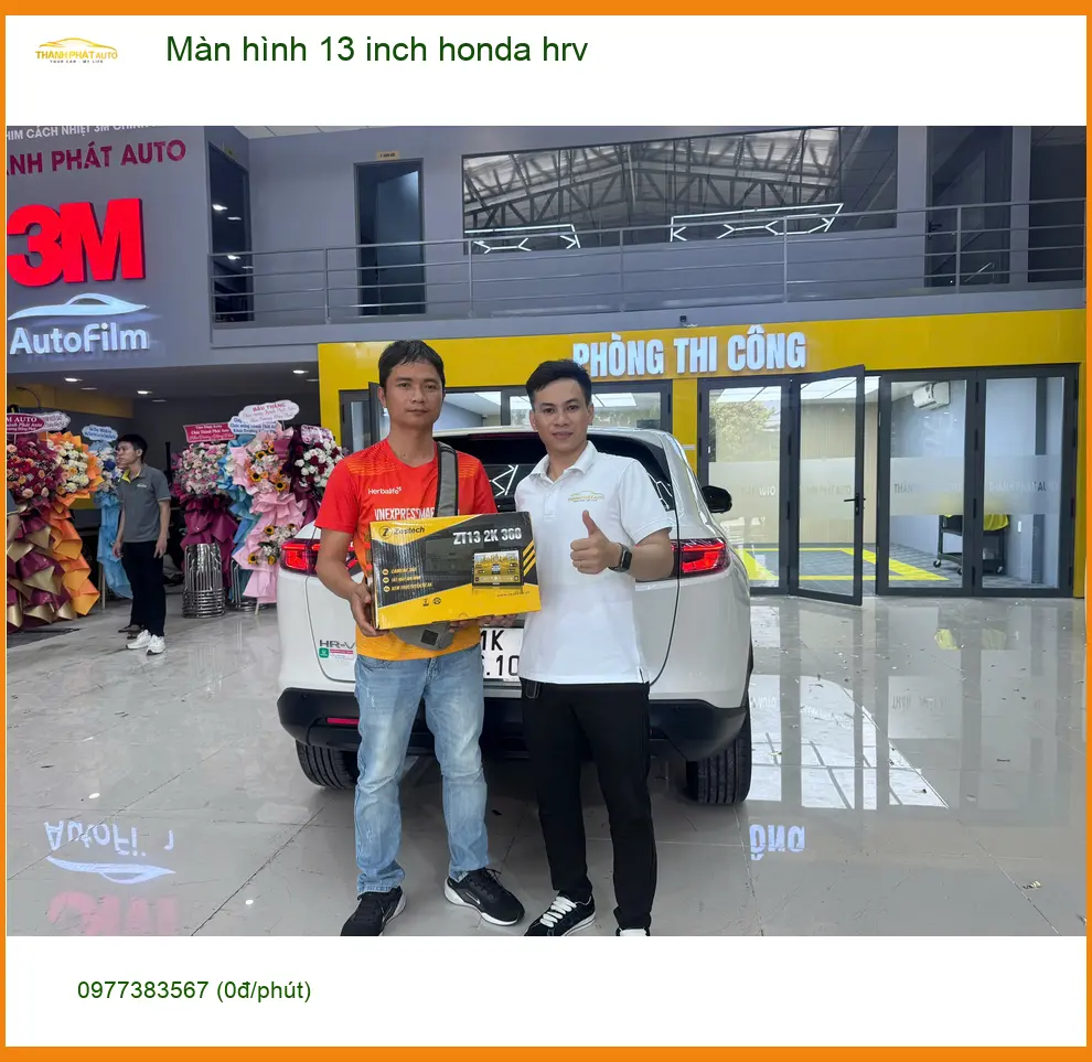 Chị Loan lắp Màn hình 13 inch Honda HR-V tại Quận Tân Phú vì màn hình zin không còn hiển thị tốt