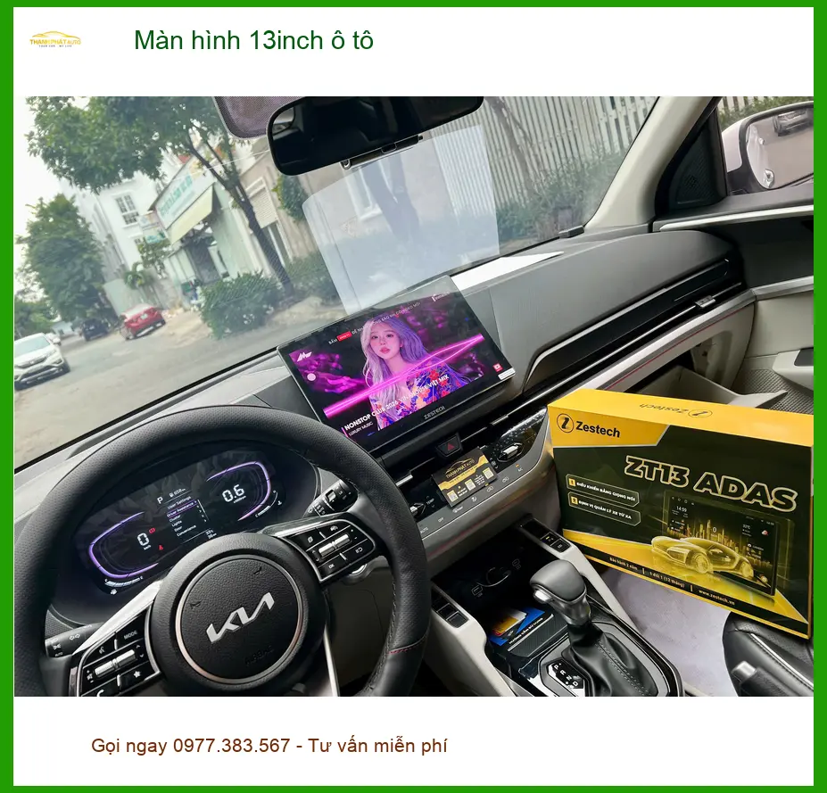 Anh Trường nâng cấp màn hình 13inch ô tô Toyota Fortuner tại Nhà Bè