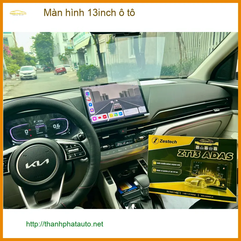 Anh Trường nâng cấp màn hình 13inch ô tô Toyota Fortuner tại Nhà Bè ảnh thực tế 5