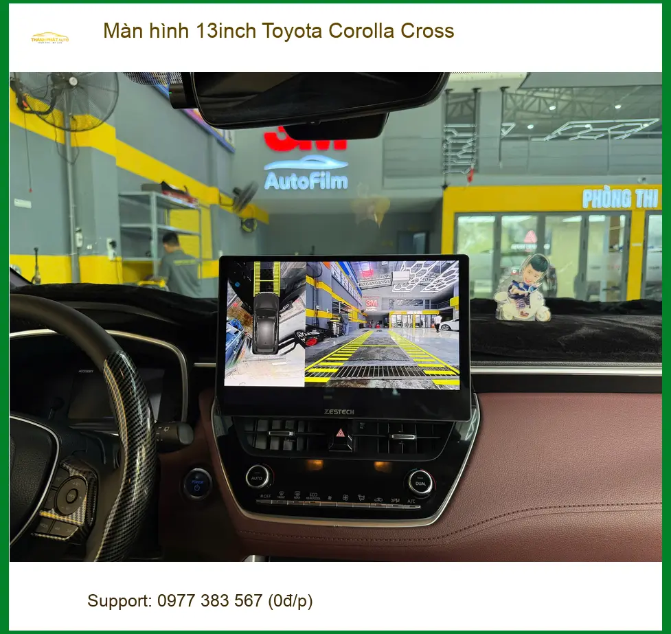 Anh Tấn lắp màn hình 13inch Toyota Corolla Cross tại Quận 10 để có trải nghiệm giải trí tốt hơn ảnh thực tế 3