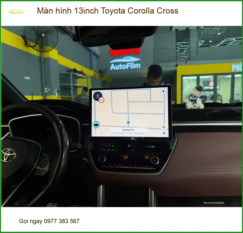 Chị An lắp màn hình 13inch Toyota Corolla Cross tại Quận 12 để xem bản đồ và giải trí tốt hơn ảnh thực tế 4