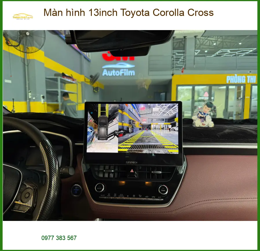 Anh Huy lắp màn hình 13inch Toyota Corolla Cross tại Bình Chánh để tiện giải trí ảnh thực tế 4