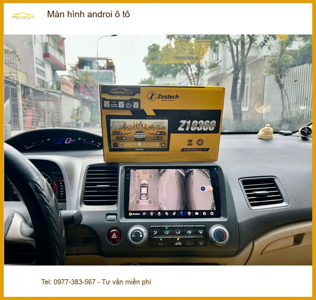 Cô Lan Anh lắp màn hình Android ô tô VinFast Lux A2.0 tại Quận 9 tiện giải trí ảnh thực tế 3