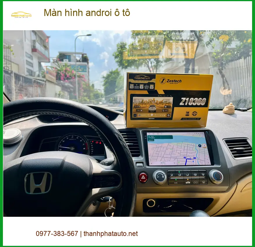 Cô Lan Anh lắp màn hình Android ô tô VinFast Lux A2.0 tại Quận 9 tiện giải trí ảnh thực tế 4