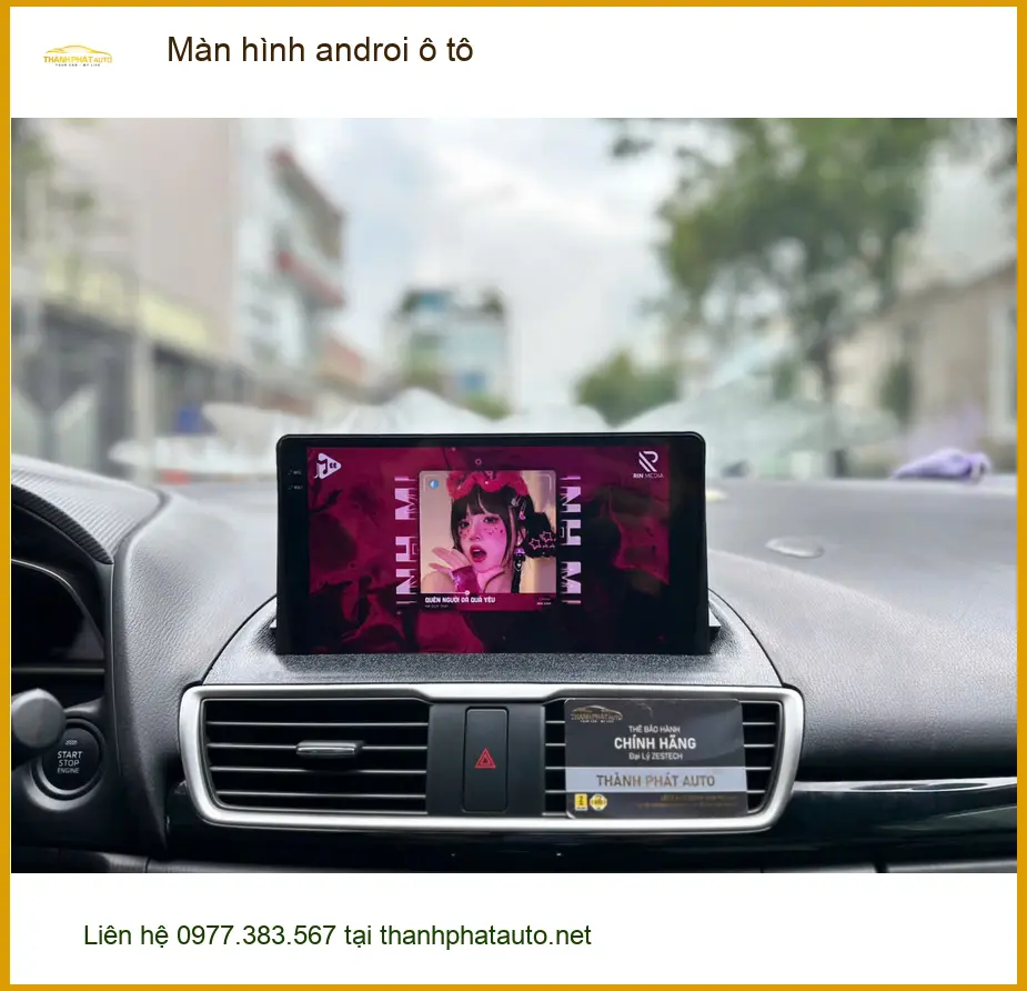 Chị Thảo lắp màn hình Android ô tô Kia K3 tại Quận Tân Bình uy tín ảnh thực tế 4