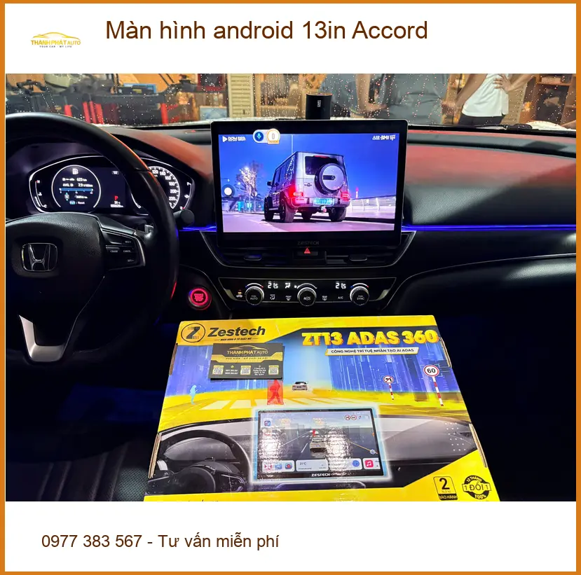 Anh Minh lắp màn hình Android 13in Accord tại Quận Bình Tân ảnh thực tế 3