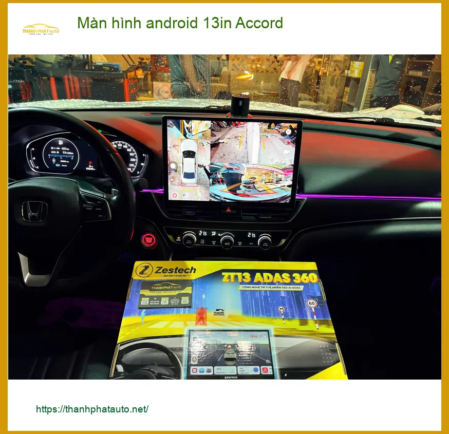Anh Minh lắp màn hình Android 13in Accord tại Quận Bình Tân ảnh thực tế 4