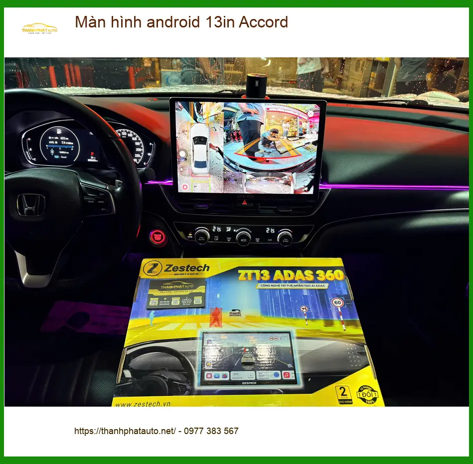 Anh Minh lắp màn hình Android 13in Accord tại Quận Bình Tân ảnh thực tế 5