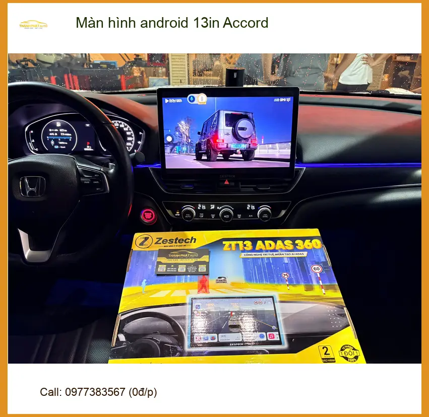 Bác Hải lắp màn hình Android 13in cho Honda Accord ở Quận Bình Thạnh để nâng tầm giải trí ảnh thực tế 3