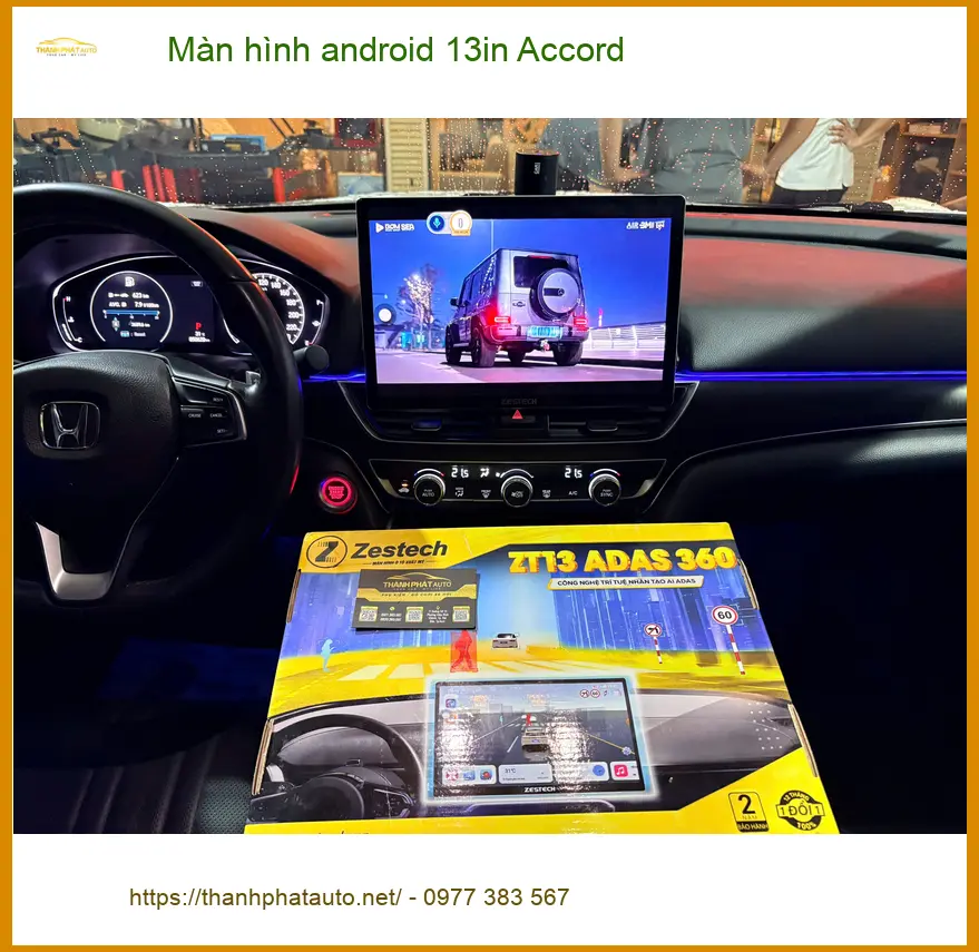 Anh Quang lắp màn hình Android 13in Honda Accord tại Quận 2 để nâng tầm giải trí ảnh thực tế 3