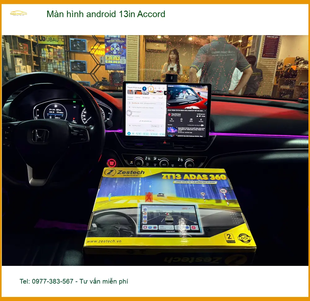 Anh Quang lắp màn hình Android 13in Honda Accord tại Quận 2 để nâng tầm giải trí ảnh thực tế 4