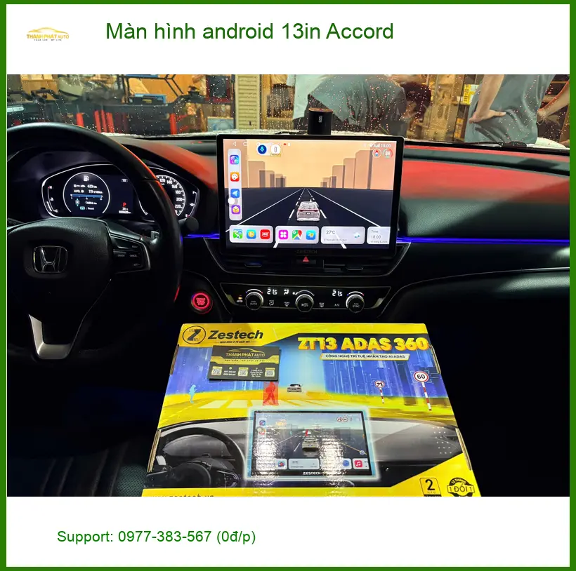 Anh Minh nâng cấp màn hình android 13in Accord ở Quận 10, lái xe thông minh hơn. ảnh thực tế 2