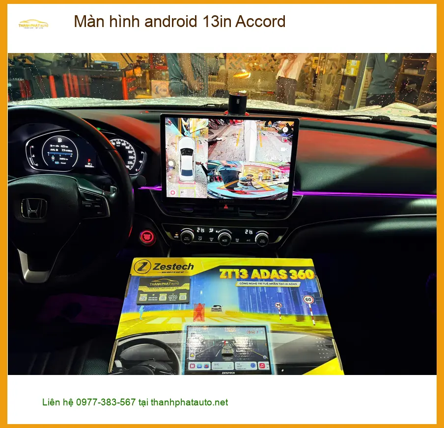 Anh Minh nâng cấp màn hình android 13in Accord ở Quận 10, lái xe thông minh hơn. ảnh thực tế 3