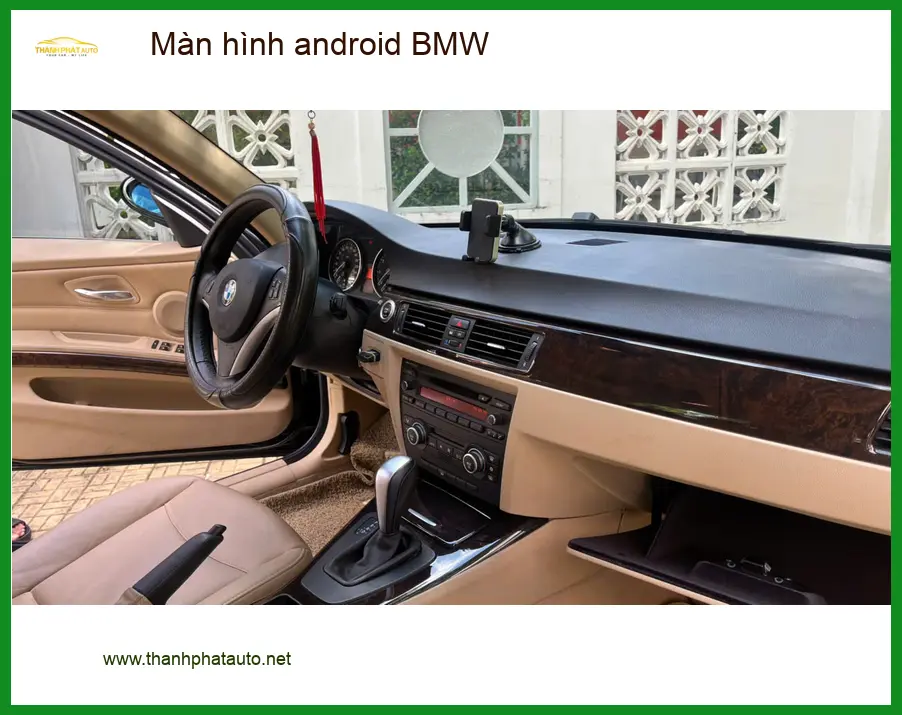 Chị Diệu lắp màn hình android BMW X5 tại Quận Gò Vấp để tiện xem bản đồ ảnh thực tế 2