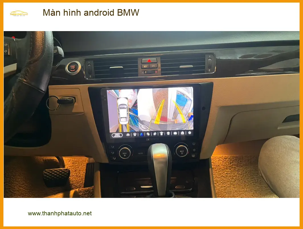 Chị Diệu lắp màn hình android BMW X5 tại Quận Gò Vấp để tiện xem bản đồ ảnh thực tế 4