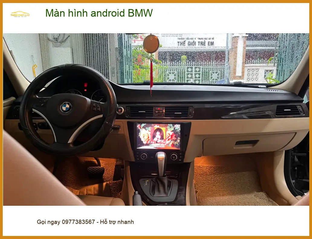 Chị Diệu lắp màn hình android BMW X5 tại Quận Gò Vấp để tiện xem bản đồ ảnh thực tế 5